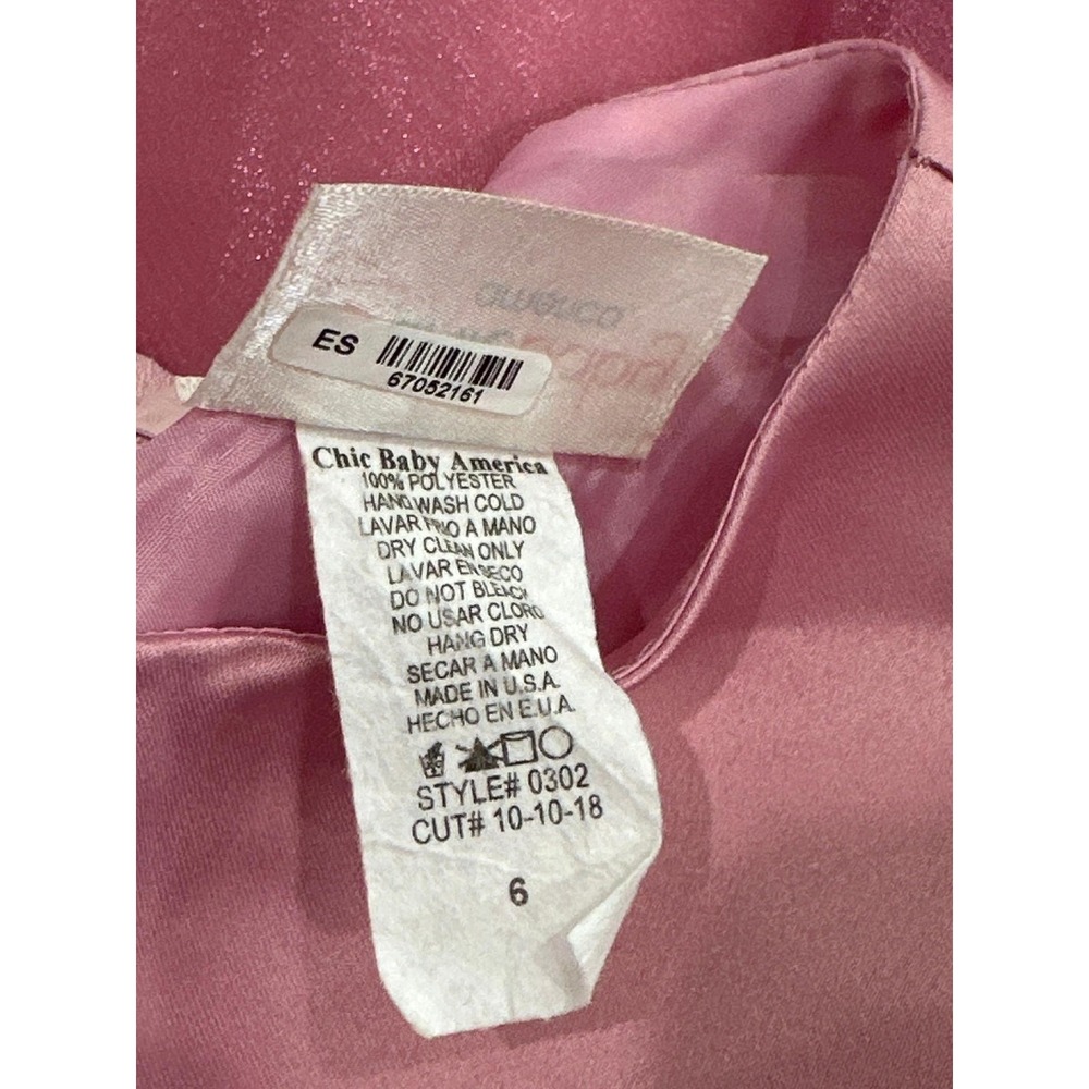 Chic Baby America Special Occasion Formal Dress Girls 6 Pink Tulle Glitter EUC - Picture 3 of 4